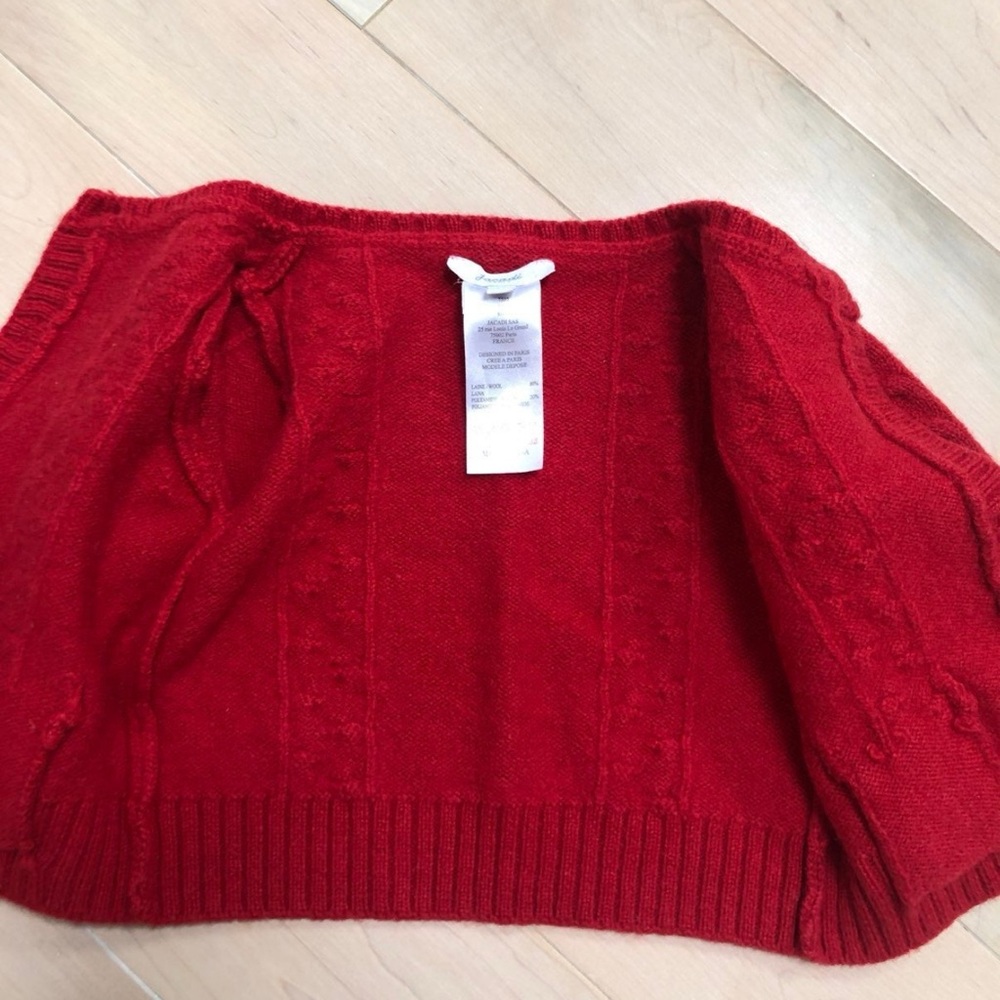 Jacadi red wool cardigan jacket - Picture 3 of 7
